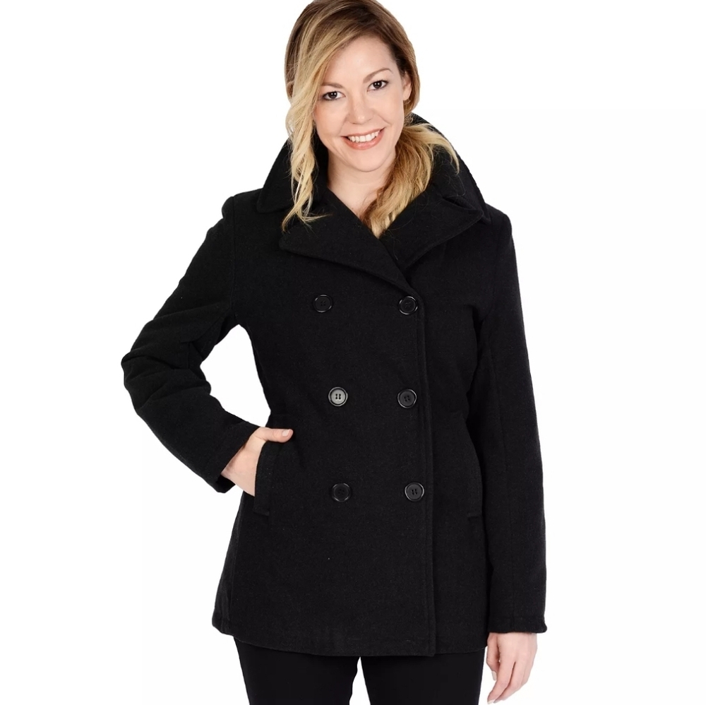 Vintage Wool Blazer Coat Fits 1X Black